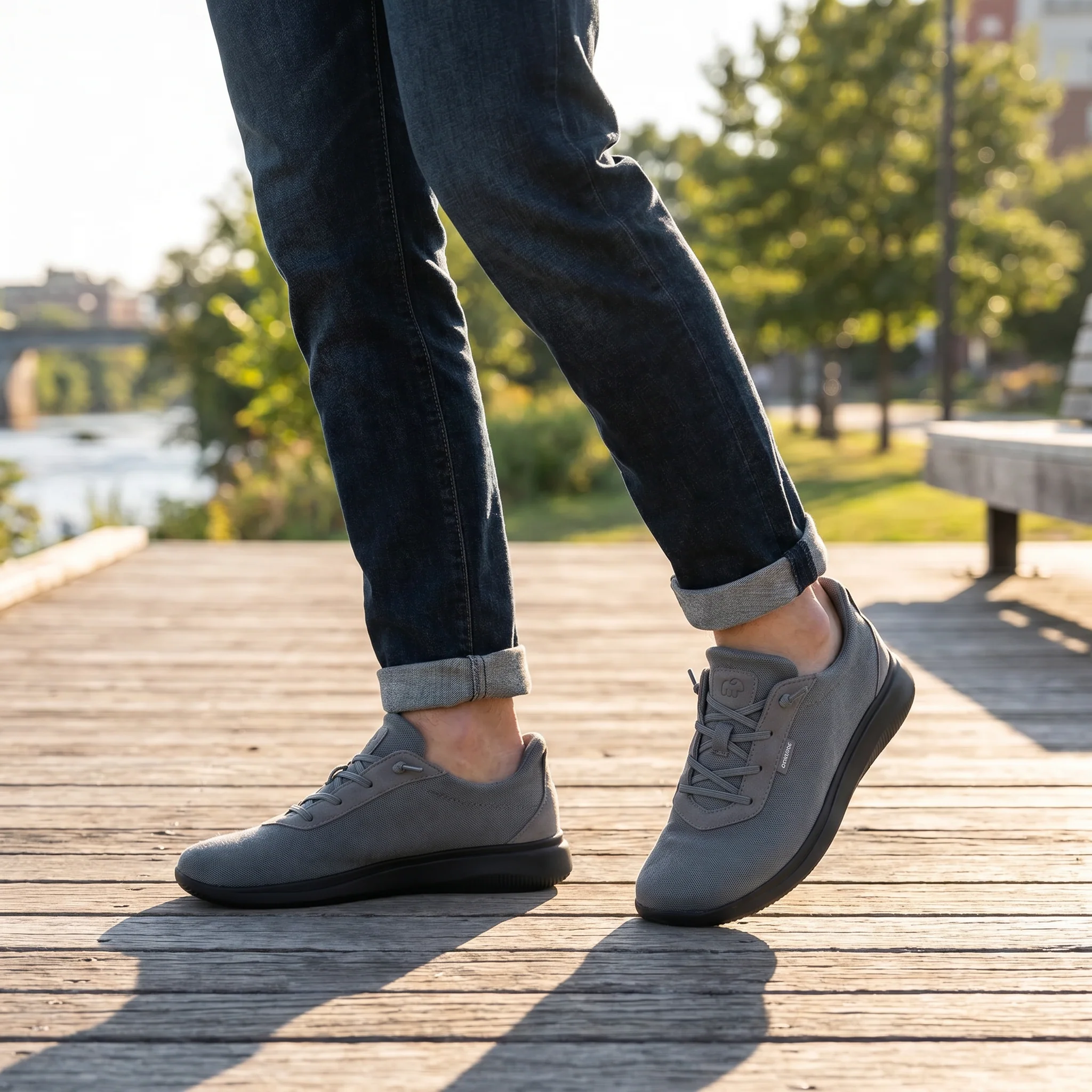 Men's Signature Lace-Ups Charcoal - Image 6