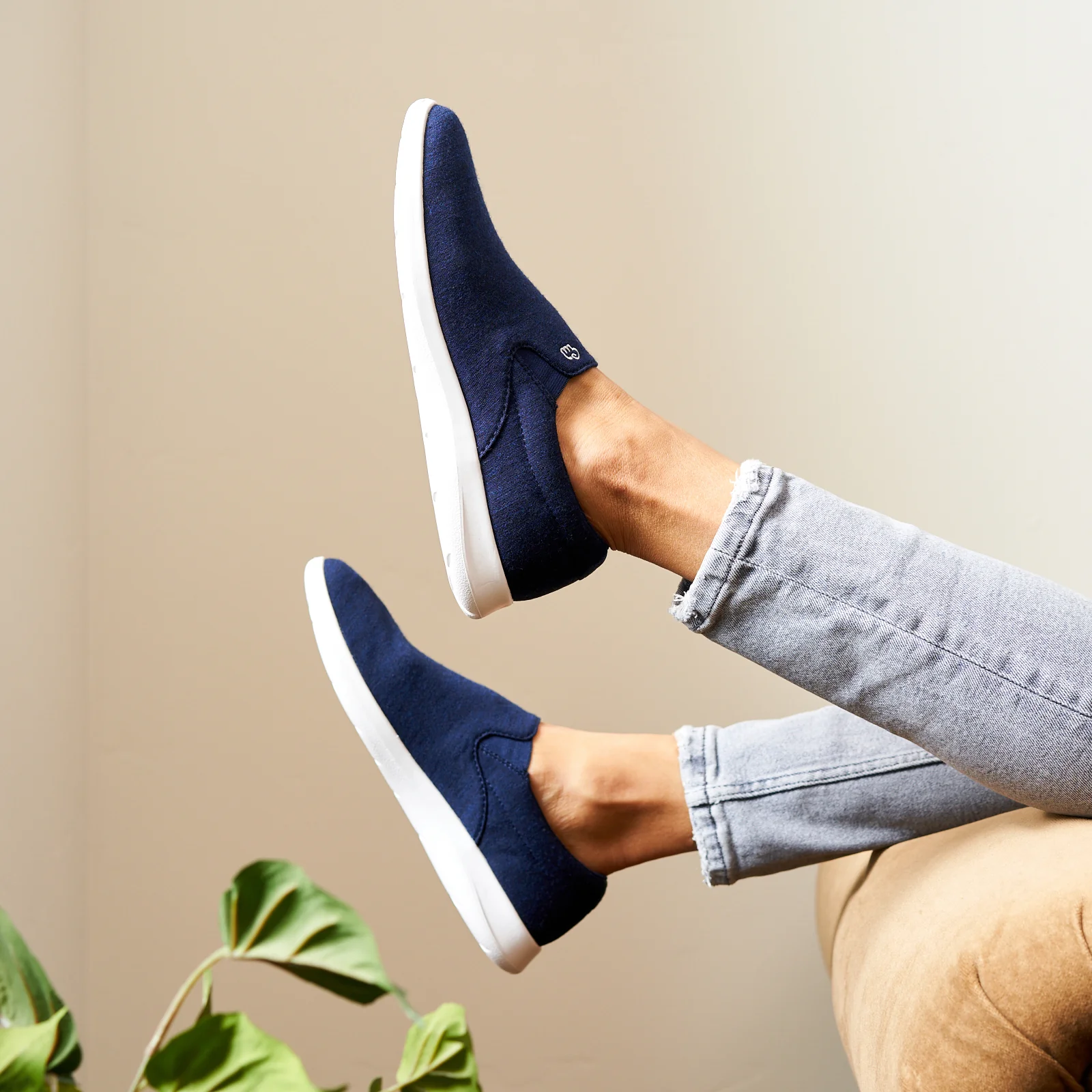 Women's Slip-Ons Navy/White - Image 6