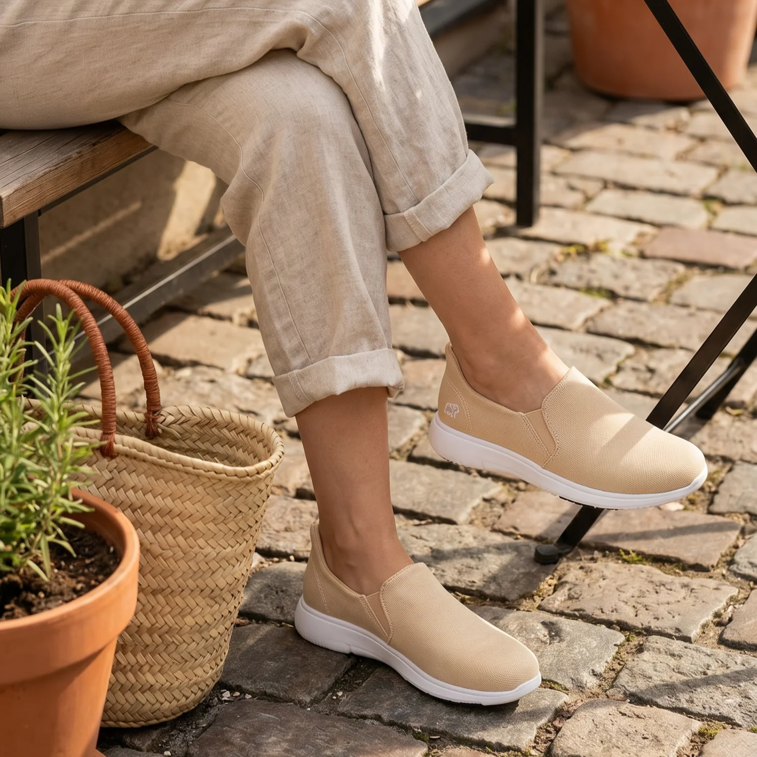 Women's Signature Slip-Ons Light Tan - Image 6